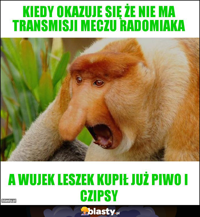 Kiedy okazuje się że nie ma transmisji meczu Radomiaka