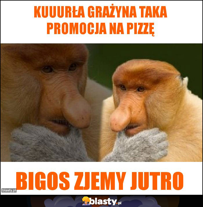 Kuuurła Grażyna taka promocja na pizzę