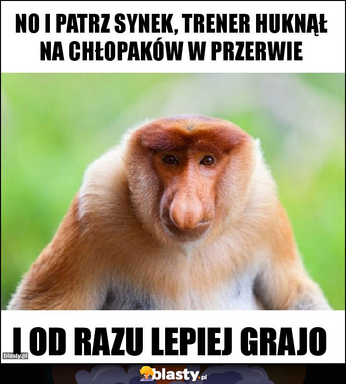 No i patrz synek, trener huknął na chłopaków w przerwie