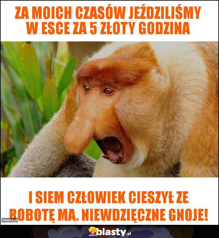 Za moich czasów jeździliśmy w esce za 5 złoty godzina