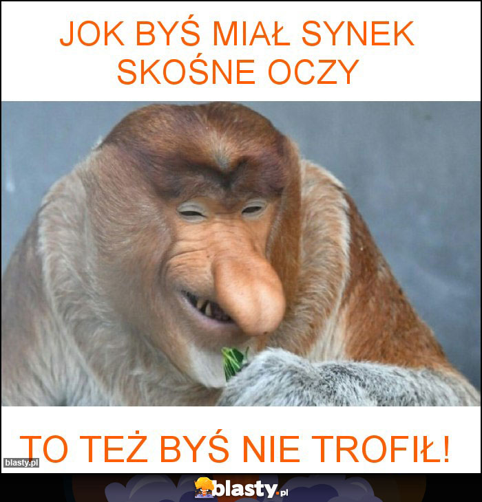 Jok byś miał synek skośne oczy