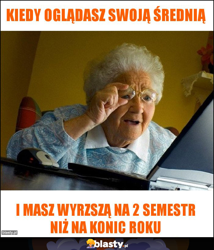 kiedy oglądasz swoją średnią