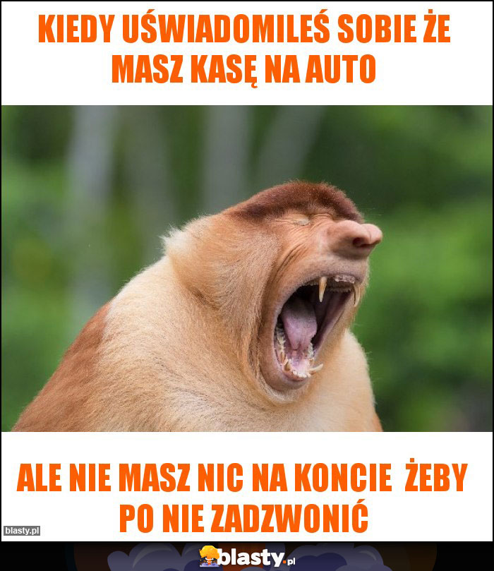 Kiedy uświadomileś sobie że masz kasę na auto