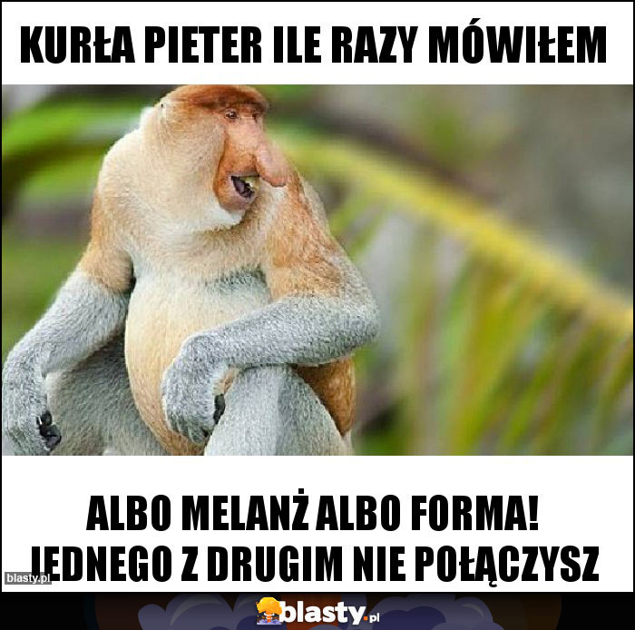 Kurła Pieter ile razy mówiłem