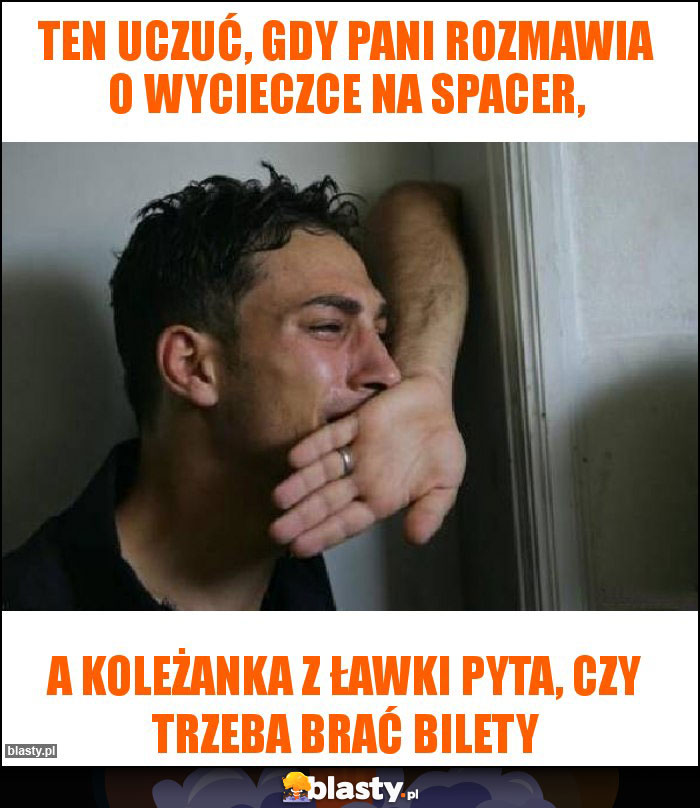 Ten uczuć, gdy pani rozmawia o wycieczce na spacer,