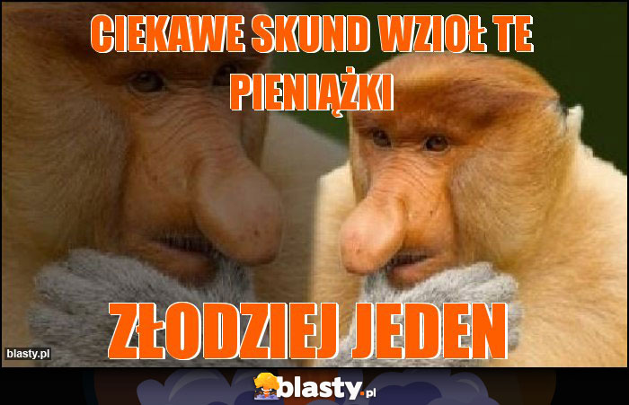 Ciekawe skund wzioł te pieniążki