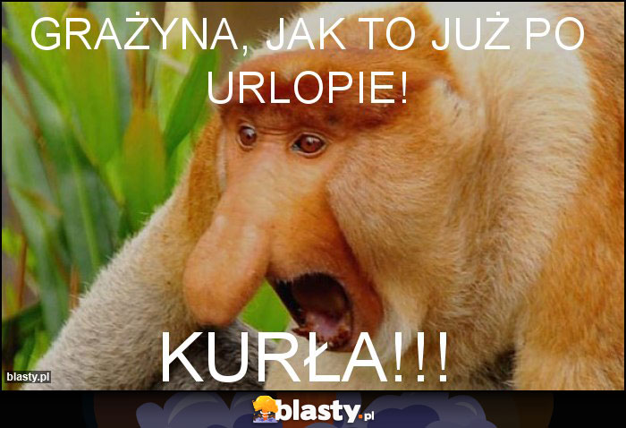 Grażyna, jak to już po urlopie!