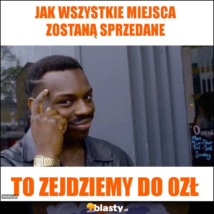 Jak wszystkie miejsca zostaną sprzedane