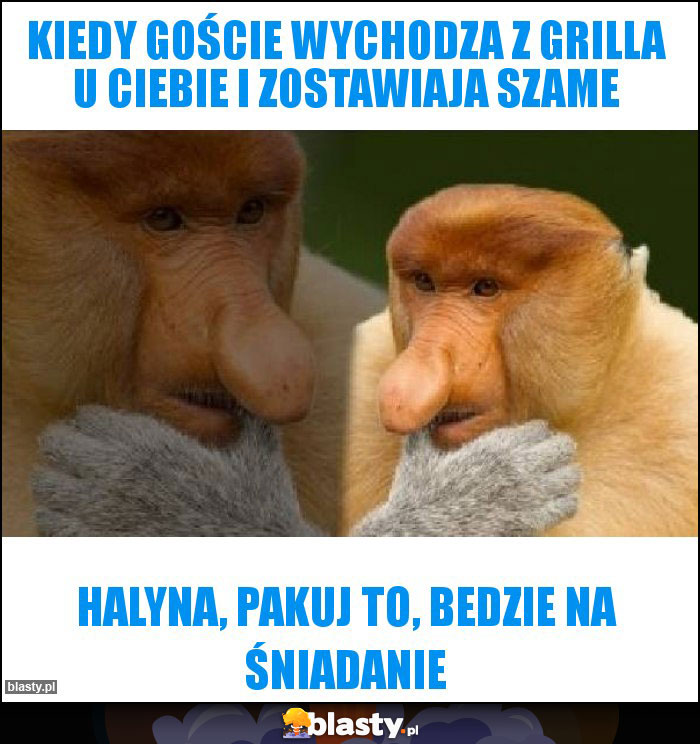 Kiedy goście wychodza z grilla u Ciebie i zostawiaja szame