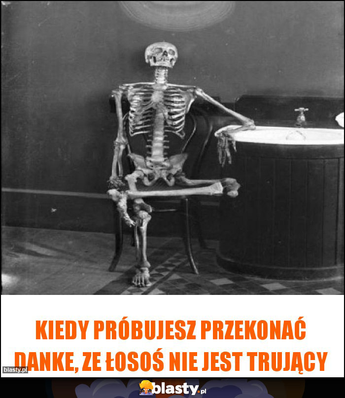 Kiedy próbujesz przekonać Danke, ze łosoś nie jest trujący