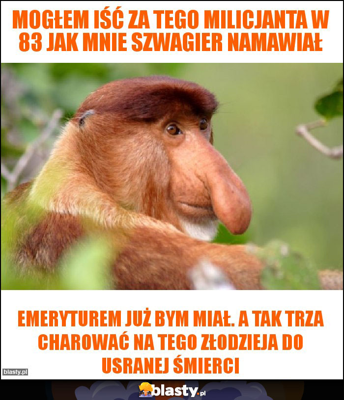 Mogłem iść za tego milicjanta w 83 Jak mnie szwagier namawiał