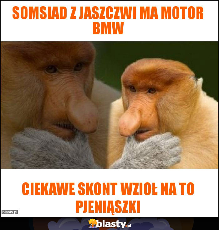 Somsiad z Jaszczwi ma motor bmw