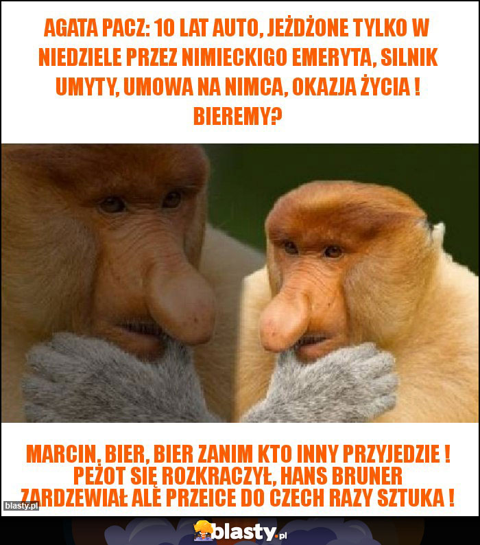 Agata pacz: 10 lat auto, jeżdżone tylko w niedziele przez nimieckigo emeryta, silnik umyty, umowa na nimca, okazja życia ! bieremy?