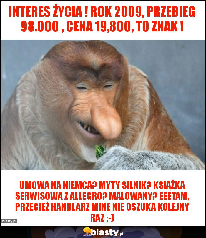 interes życia ! rok 2009, przebieg 98.ooo , cena 19,8oo, to znak !