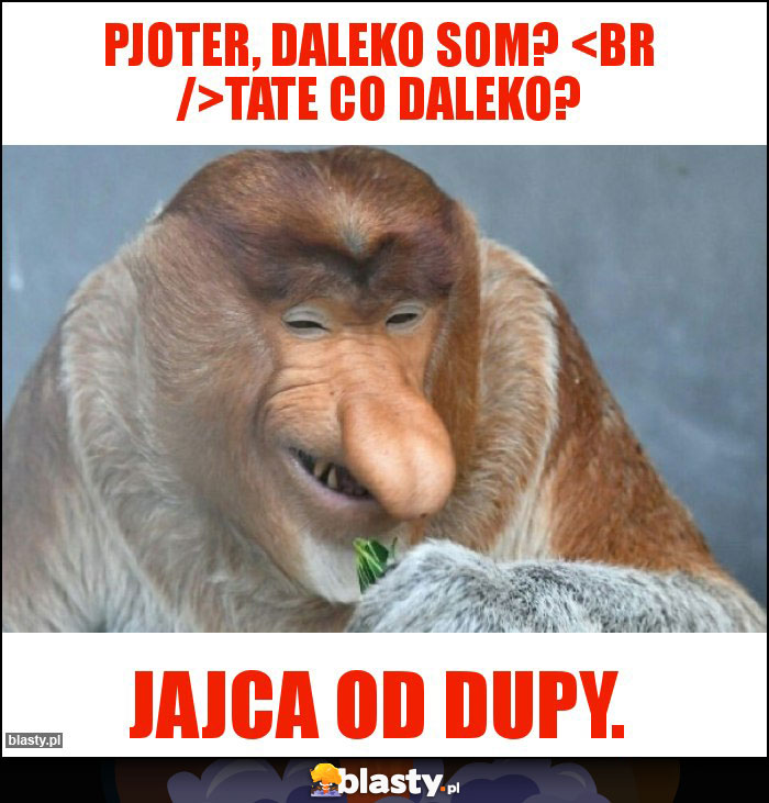 Pjoter, daleko som? 
Tate co daleko?