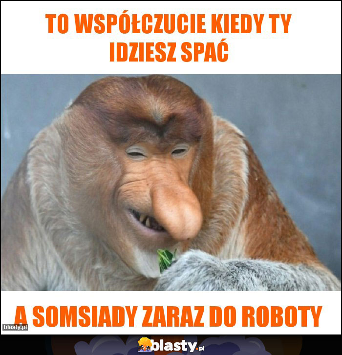 To współczucie kiedy ty idziesz spać