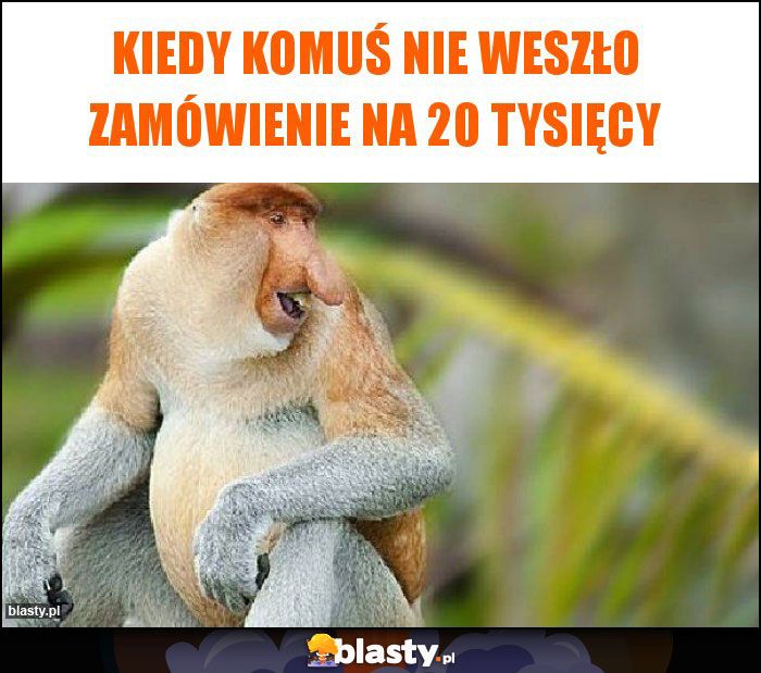 Kiedy komuś nie weszło zamówienie na 20 tysięcy