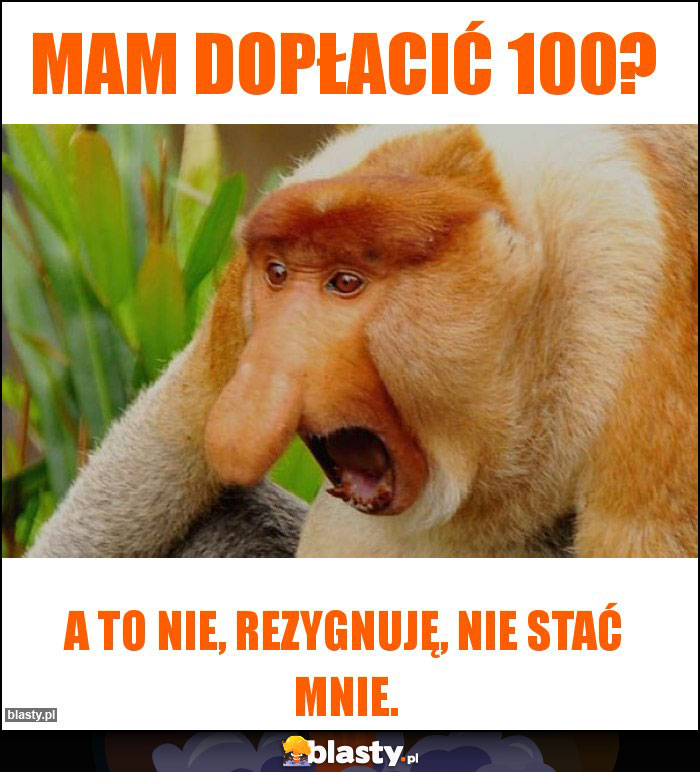 Mam dopłacić 100?