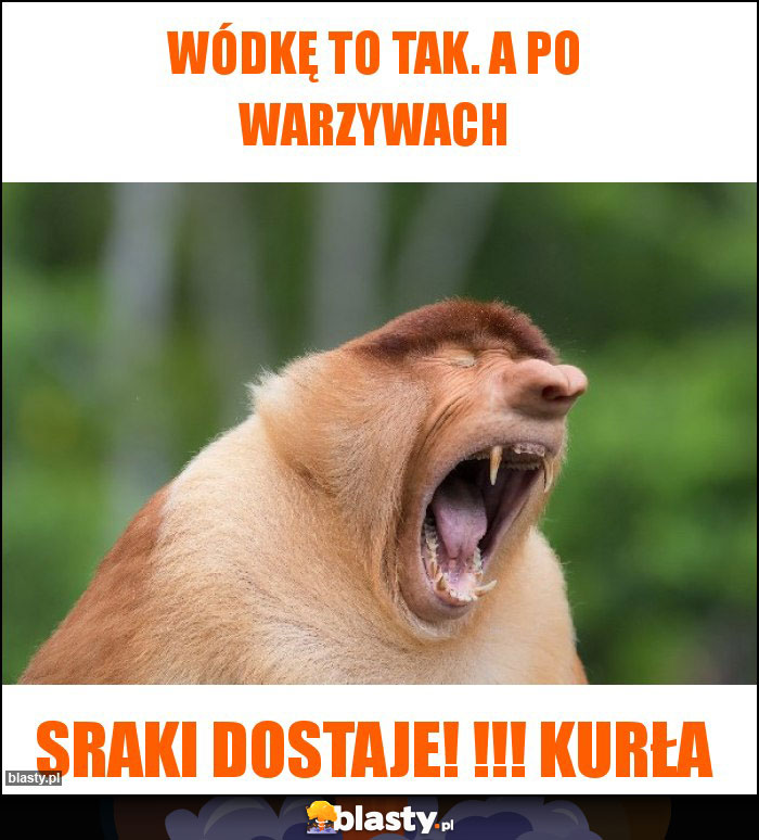 Wódkę to tak. A po warzywach