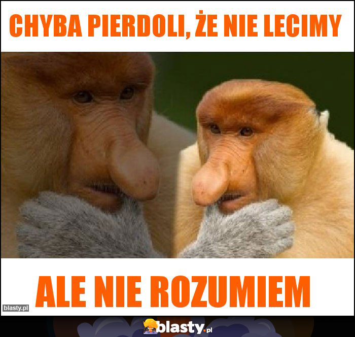 chyba pierdoli, że nie lecimy