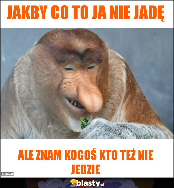 Jakby co to ja nie jadę