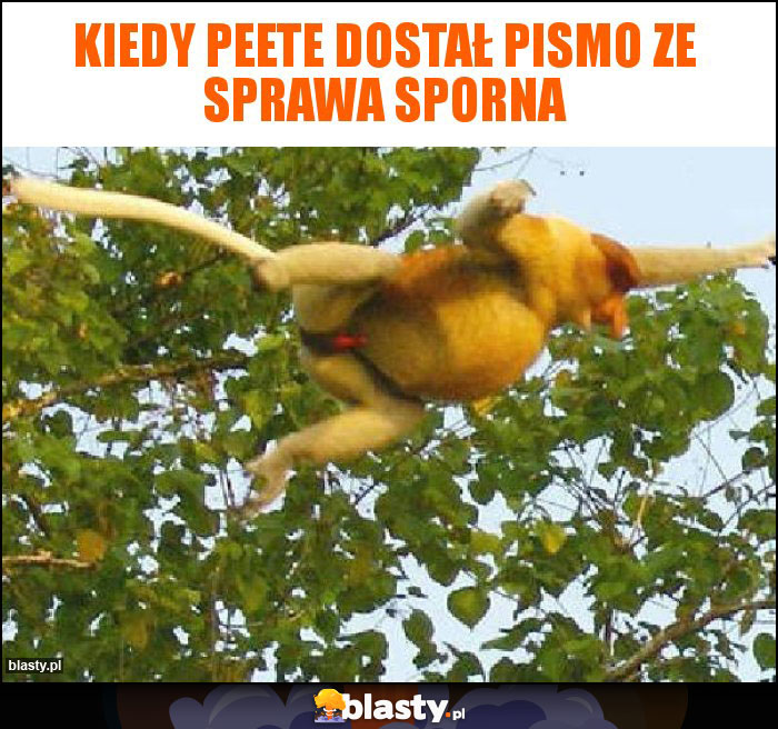 Kiedy Peete dostał pismo ze sprawa sporna