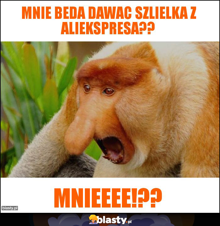 Mnie beda dawac szlielka z aliekspresa??