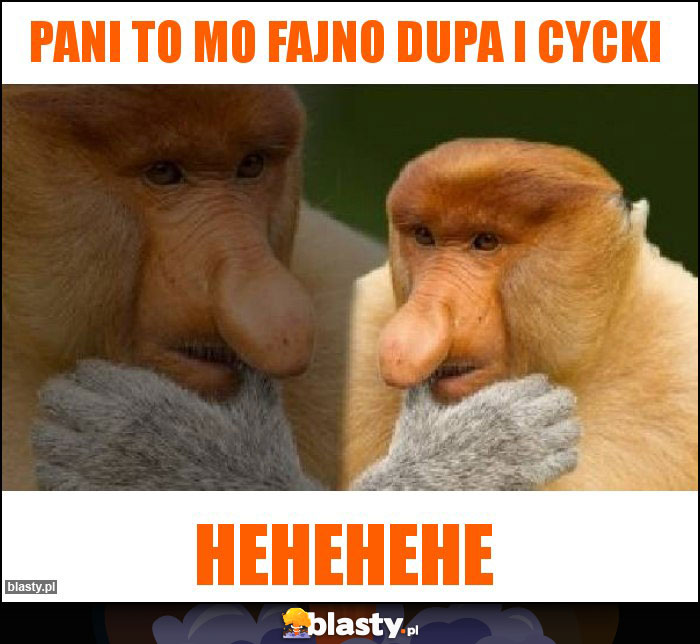 Pani to mo fajno dupa i cycki