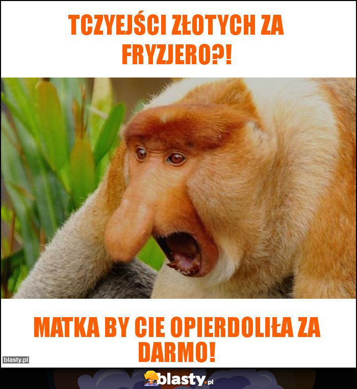 TCzyejści złotych za fryzjero?!