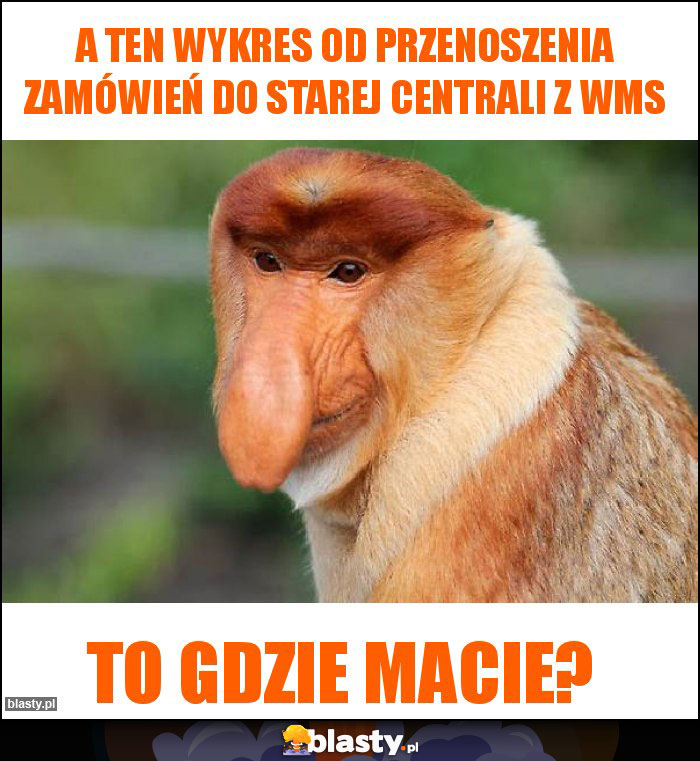 A ten wykres od przenoszenia zamówień do starej centrali z WMS