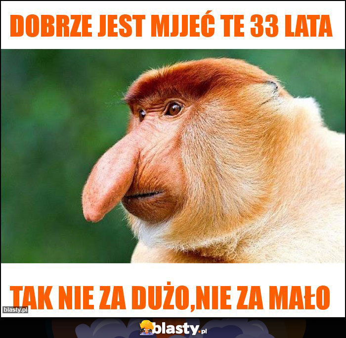 Dobrze jest mjjeć te 33 lata