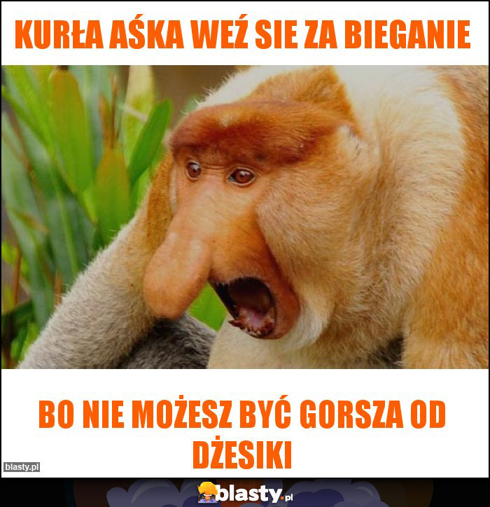 Kurła aśka weź sie za bieganie