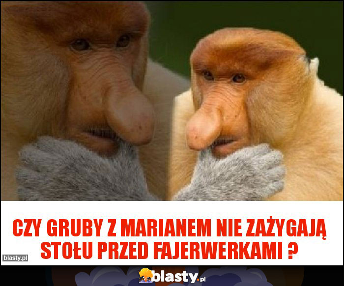 Czy gruby z marianem nie zażygają stołu przed fajerwerkami ?