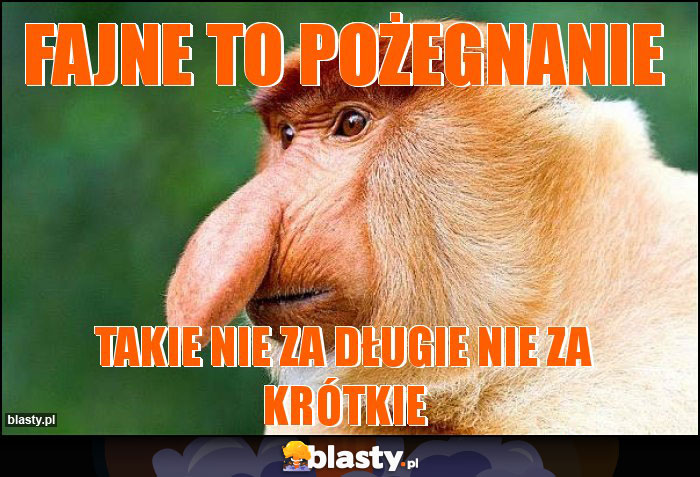 Fajne to pożegnanie