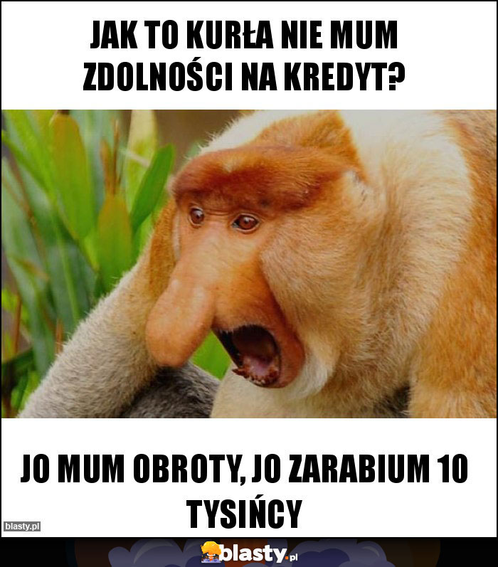 JAK TO KURŁA NIE MUM ZDOLNOŚCI NA KREDYT?