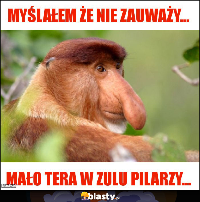 myślałem że nie zauważy...