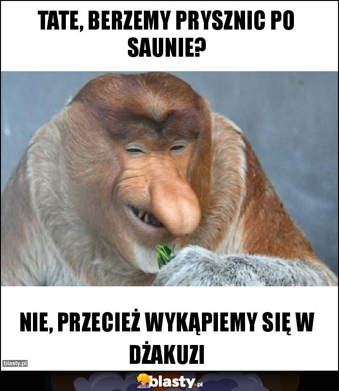 Tate, berzemy prysznic po saunie?