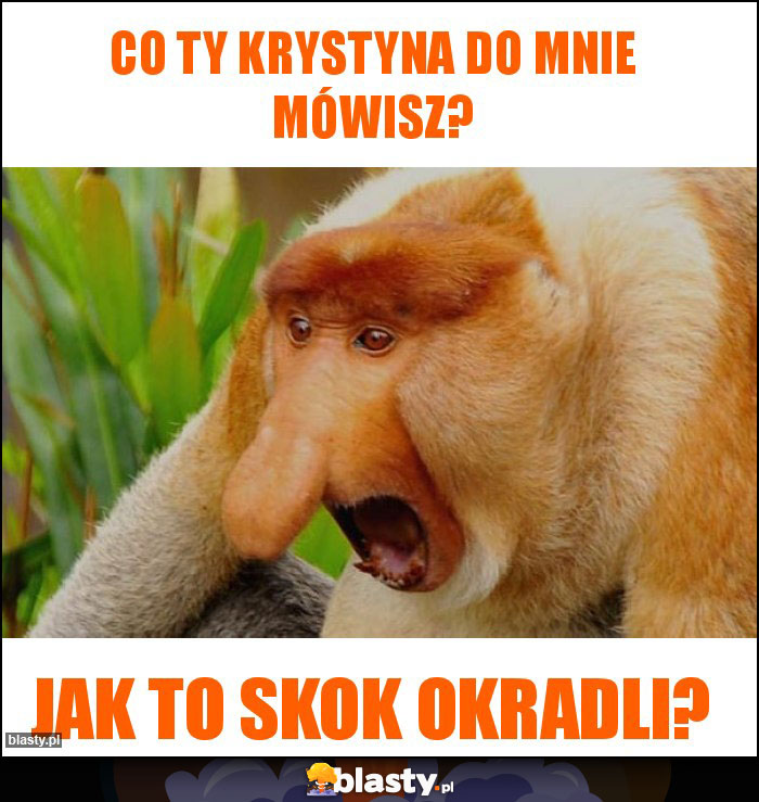 co ty Krystyna do mnie mówisz?