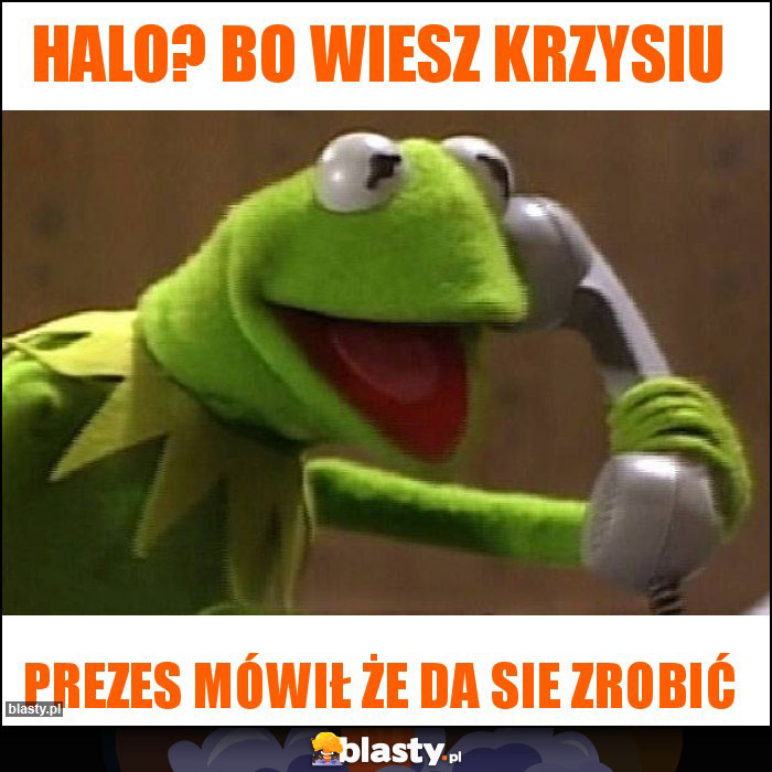 Halo? Bo wiesz krzysiu