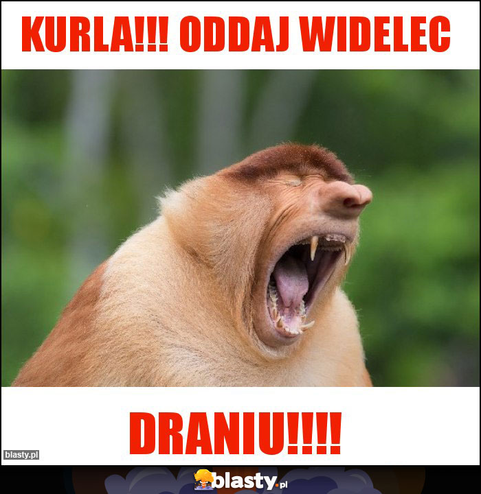 Kurla!!! Oddaj widelec