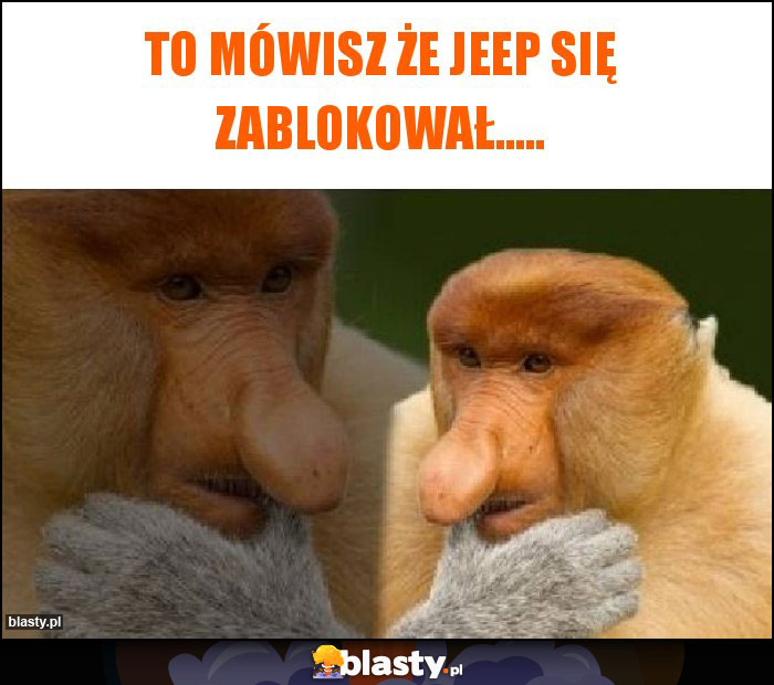 To mówisz że jeep się zablokował.....