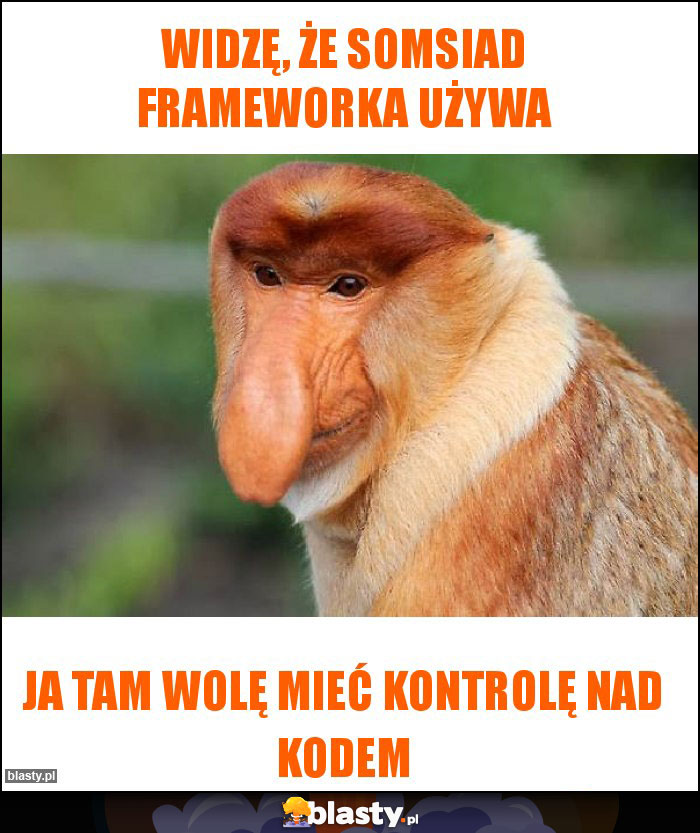 Widzę, że somsiad frameworka używa