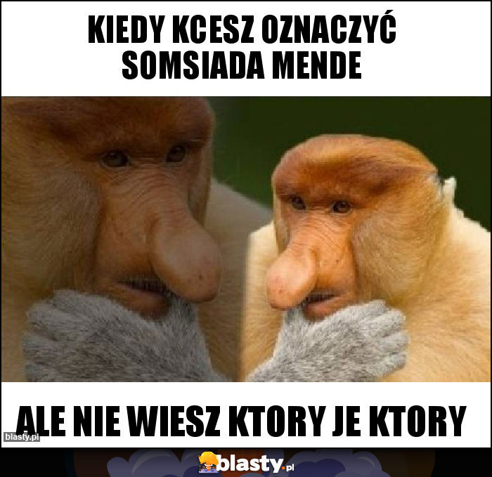 Kiedy kcesz oznaczyĆ somsiada Mende