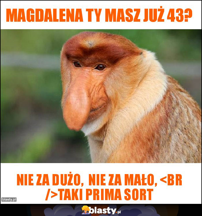 Magdalena ty masz już 43?