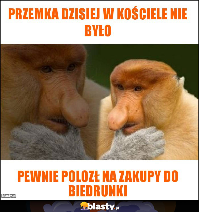 Przemka dzisiej w kościele nie było