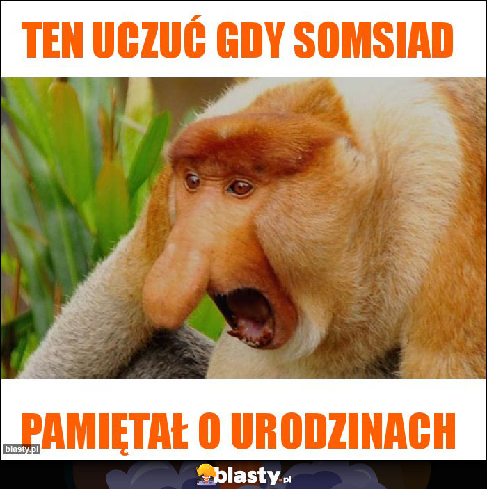 Ten uczuć gdy somsiad