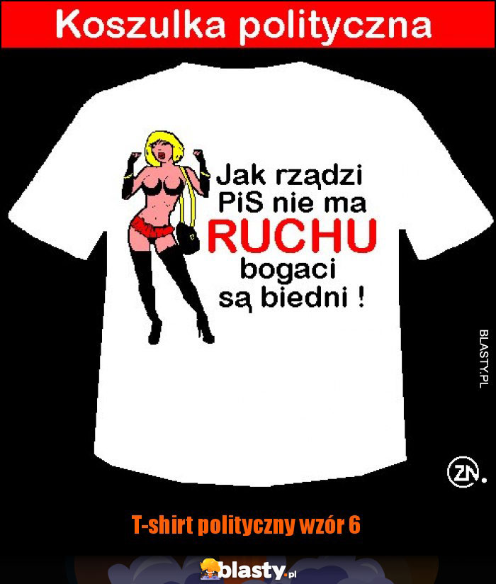 T-shirt polityczny wzór 6