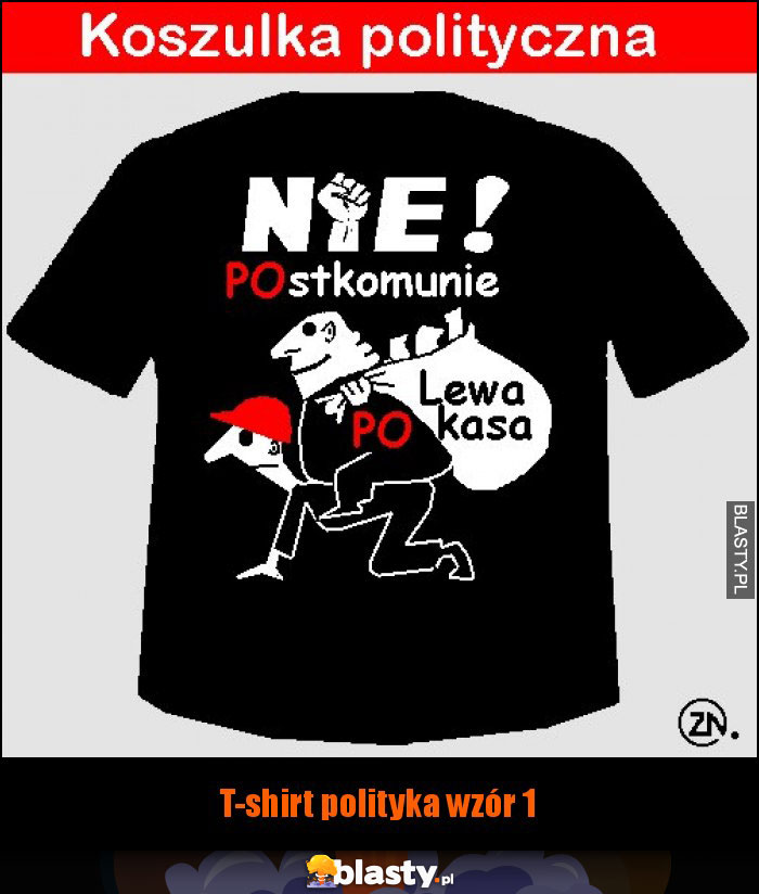 T-shirt polityka wzór 1