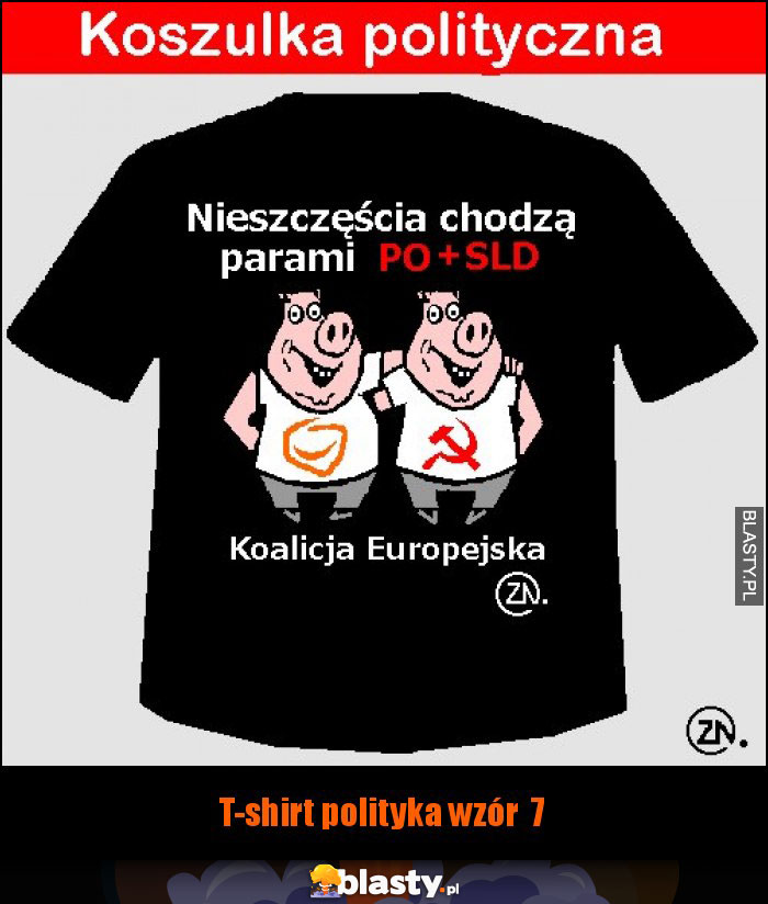 T-shirt polityka wzór  7