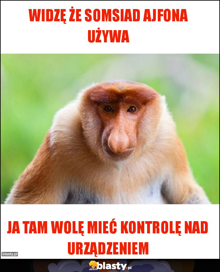 Widzę że somsiad ajfona używa